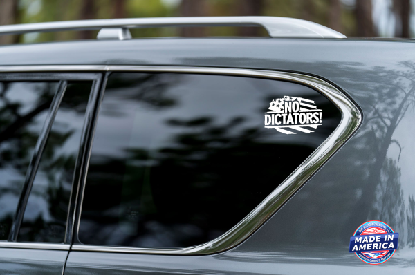 tuckFrump.site - No Dictators - style 1 – 5 12″ Car Decal